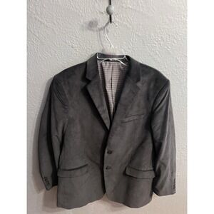 Saddlebred Corduroy Sport Coat Blazer Men's Size 40R Charcoal Gray